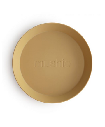 Open image in slideshow, Round Plate Dinnerware Set (Mustard) 2 Pack