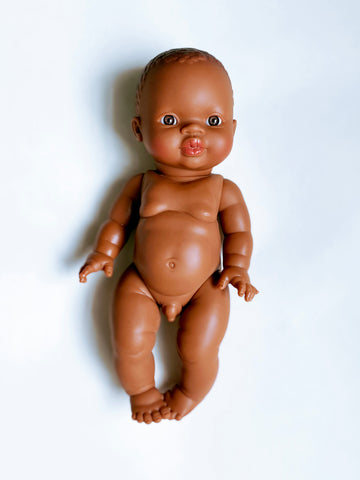 Open image in slideshow, African BOY Doll Brown eyes (4673778122845)